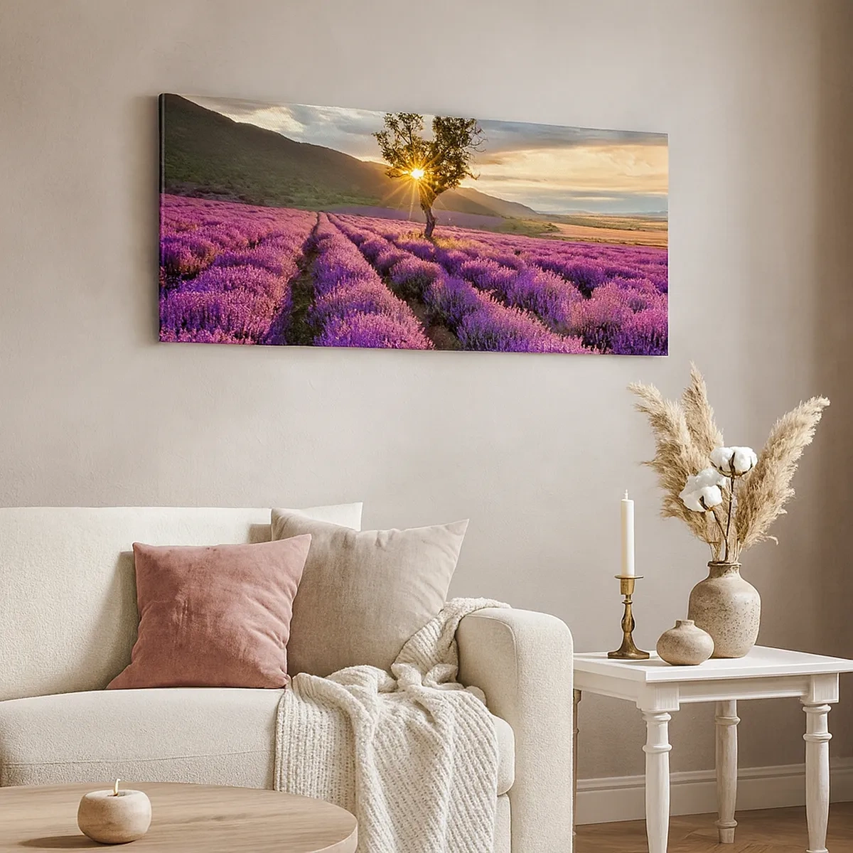 Impression sur toile - Image sur toile - Arôme de couleur lilas - 30x30 cm