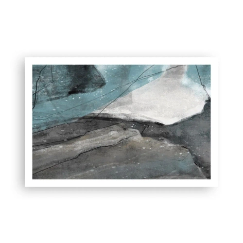 Affiche - Poster - Résumé : roches et glace - 91x61 cm