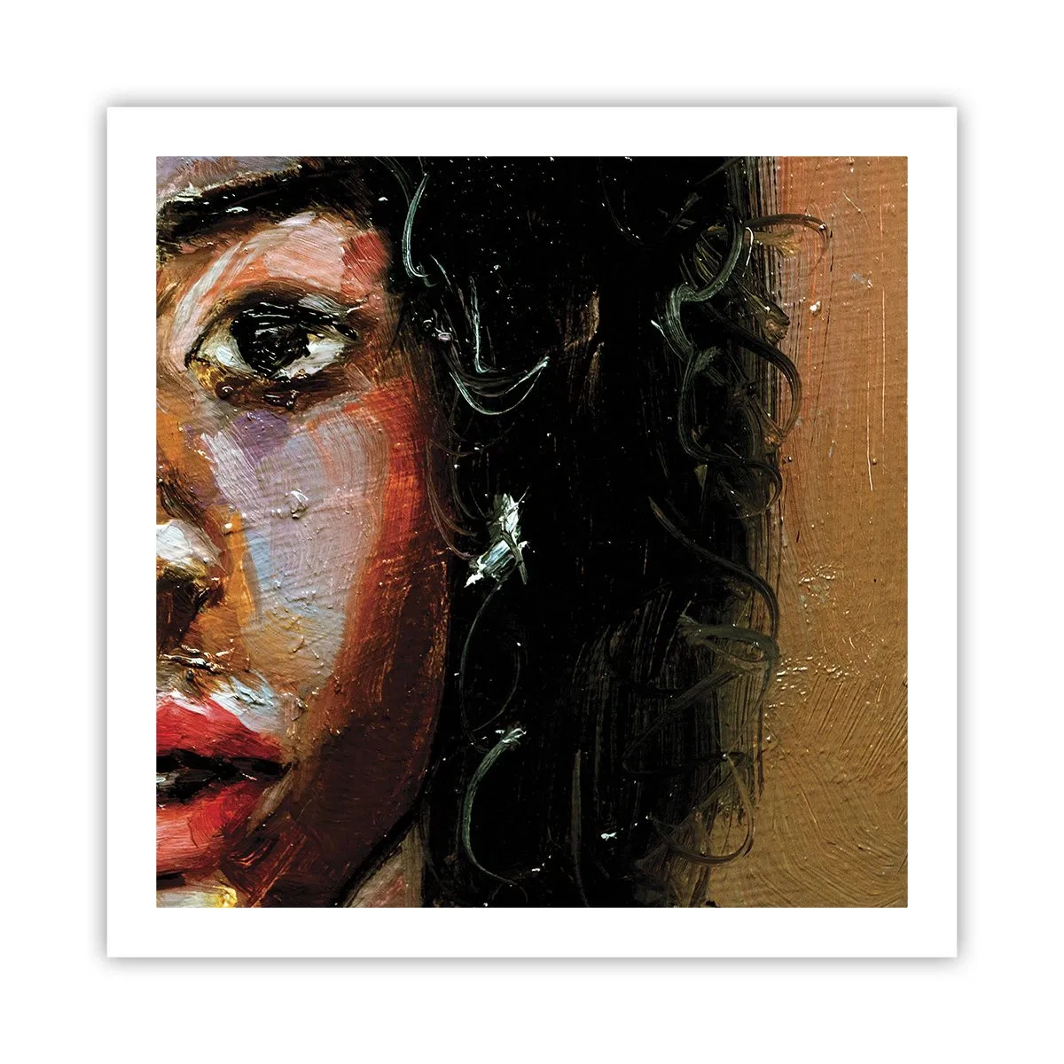 Affiche - Poster - Noir et brillant - 60x60 cm