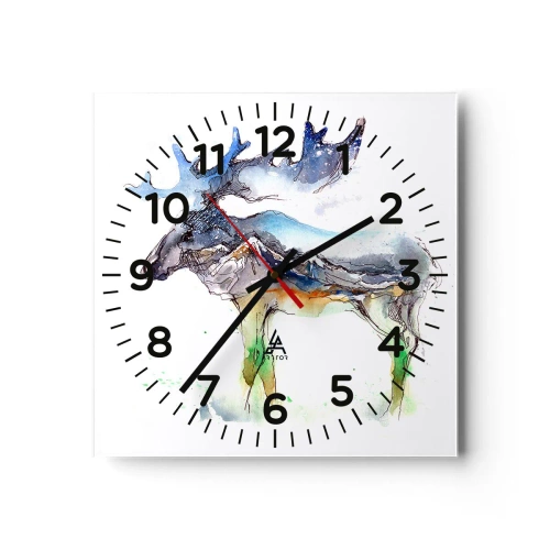 Horloge murale - Pendule murale - Le héros d'un conte d'hiver - 40x40 cm