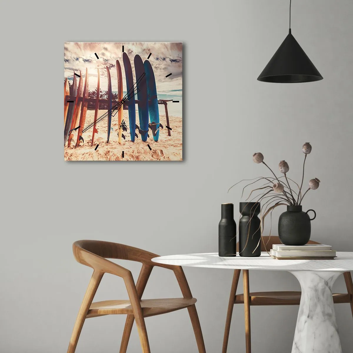 Horloge murale - Pendule murale - Bonne nuit, à demain - 30x30 cm