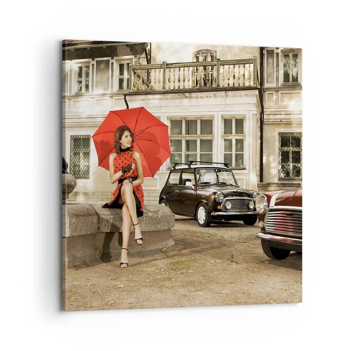 Impression sur toile - Image sur toile - Un mini-voyage sentimental - 60x60 cm