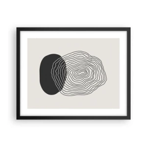 Affiche dans un cadre noir - Poster - Durabilité et oscillation - 50x40 cm