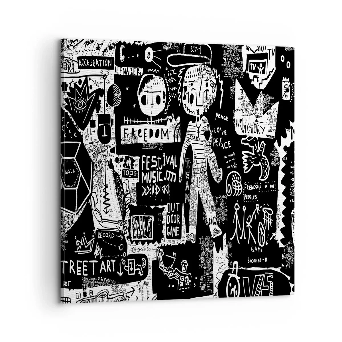 Impression sur toile - Image sur toile - Jeunesse spirituelle de loi et de joie - 60x60 cm