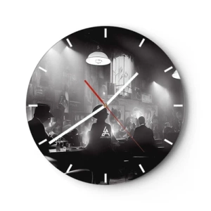Horloge murale - Pendule murale - Dans une ambiance jazz - 40x40 cm