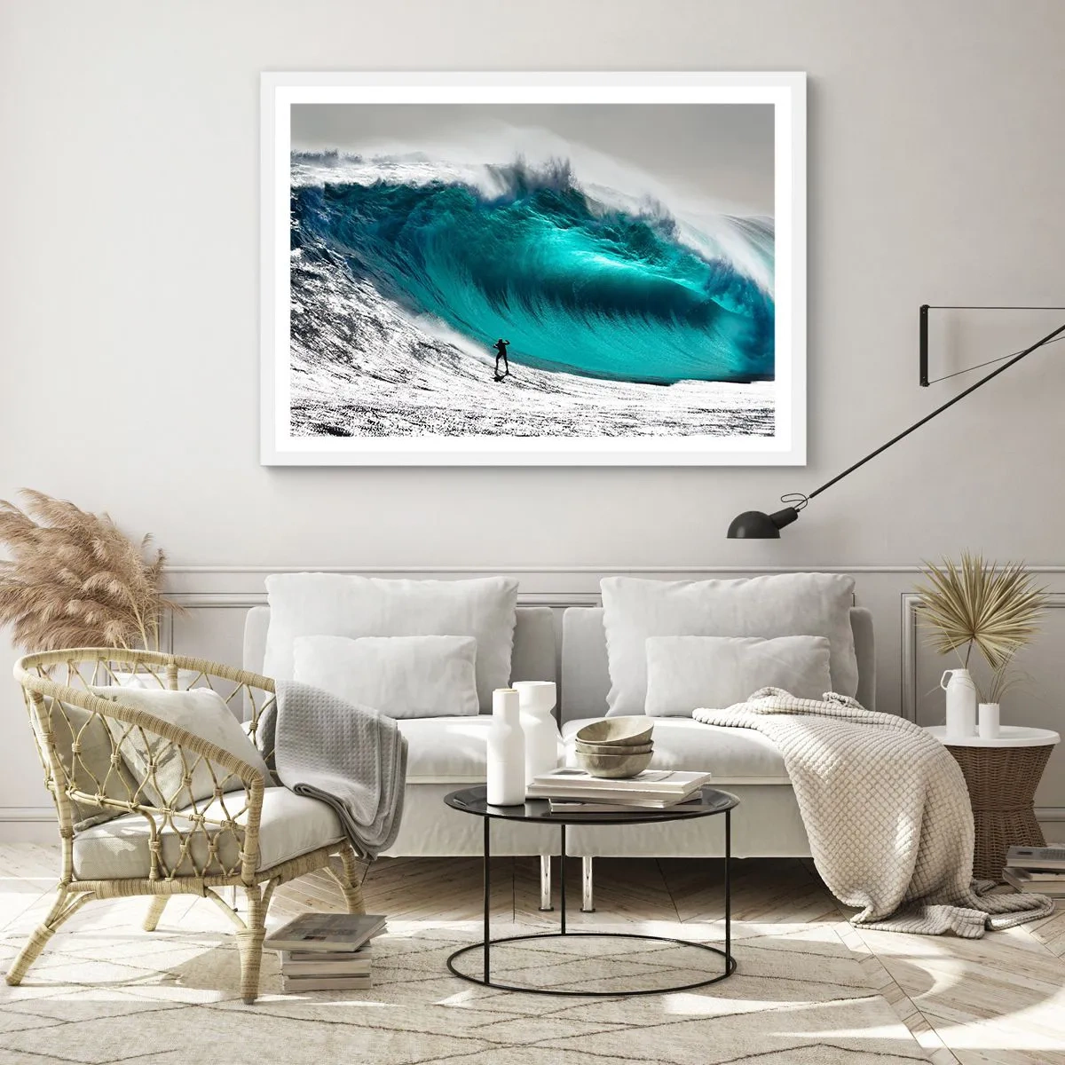 Affiche dans un cadre blanc - Poster - Challenge accepté - 100x70 cm