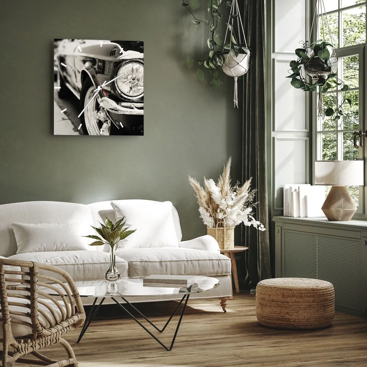 Horloge murale - Pendule murale - Brillance permanente - 40x40 cm