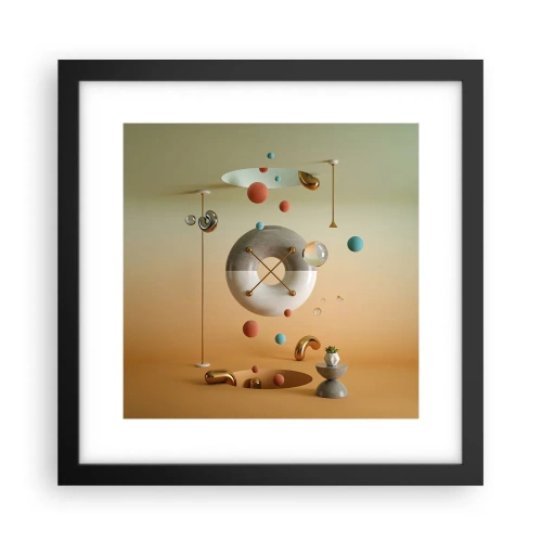 Affiche dans un cadre noir - Poster - Tout peut arriver - 30x30 cm