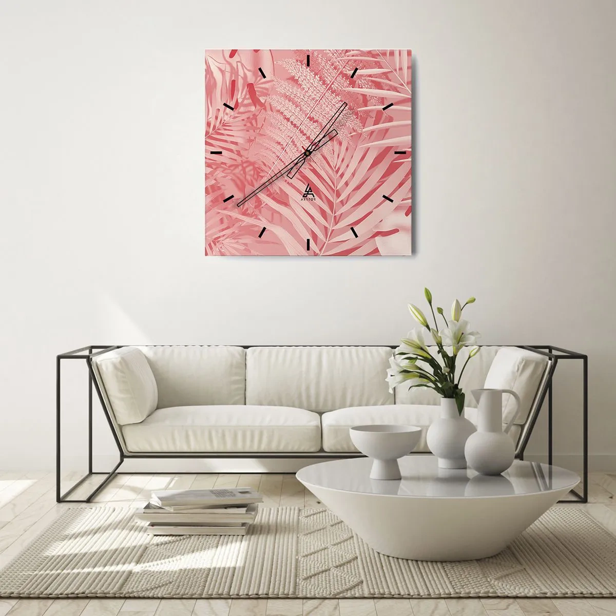 Horloge murale - Pendule murale - Concept de rose - 30x30 cm