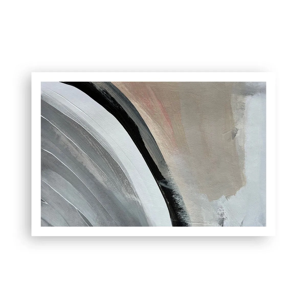 Affiche - Poster - Composition : arc de noir et gris - 91x61 cm