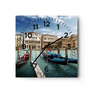 Horloge murale - Pendule murale - Palace bleu ciel - 40x40 cm
