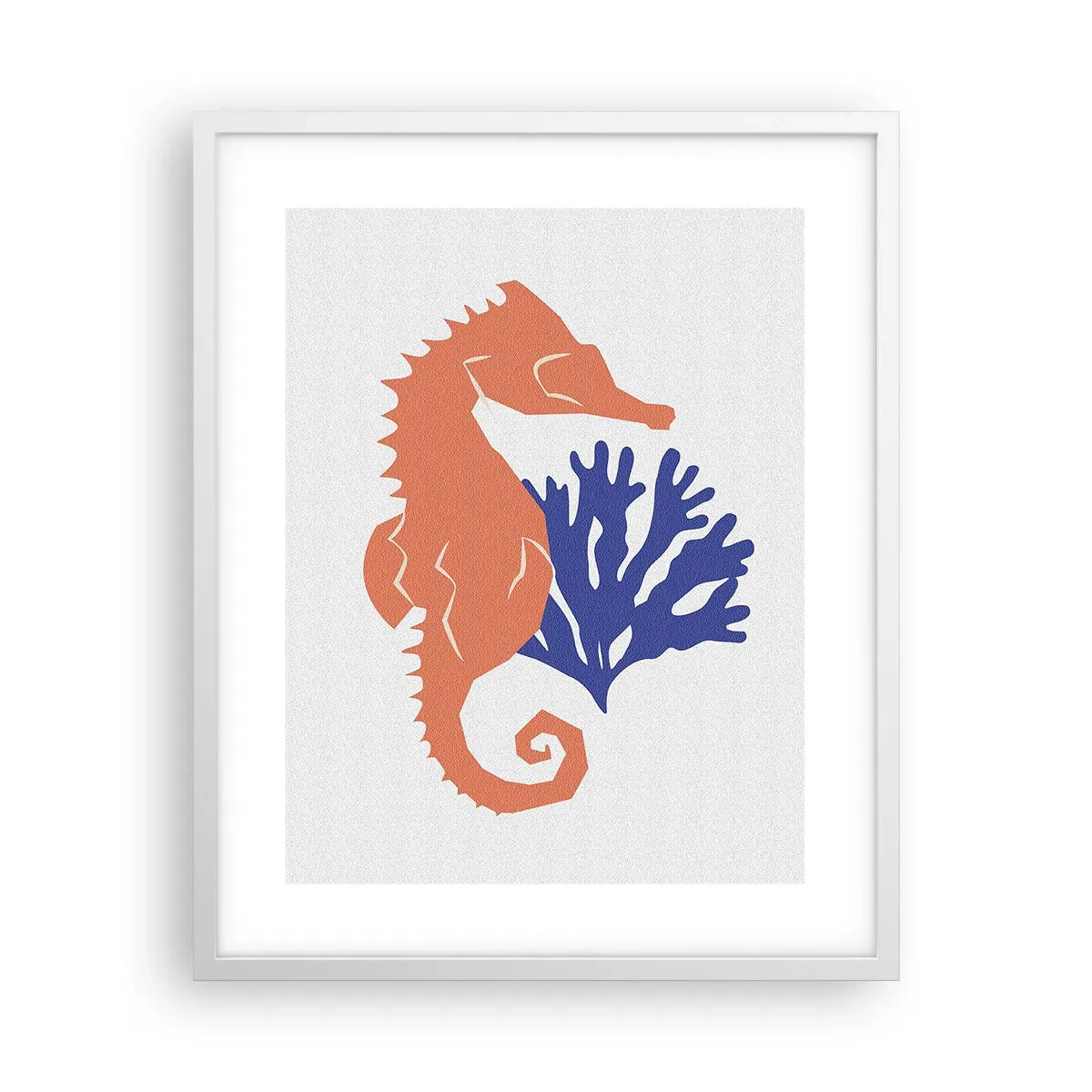 Affiche dans un cadre blanc - Poster - Dans une prairie sous-marine - 40x50 cm