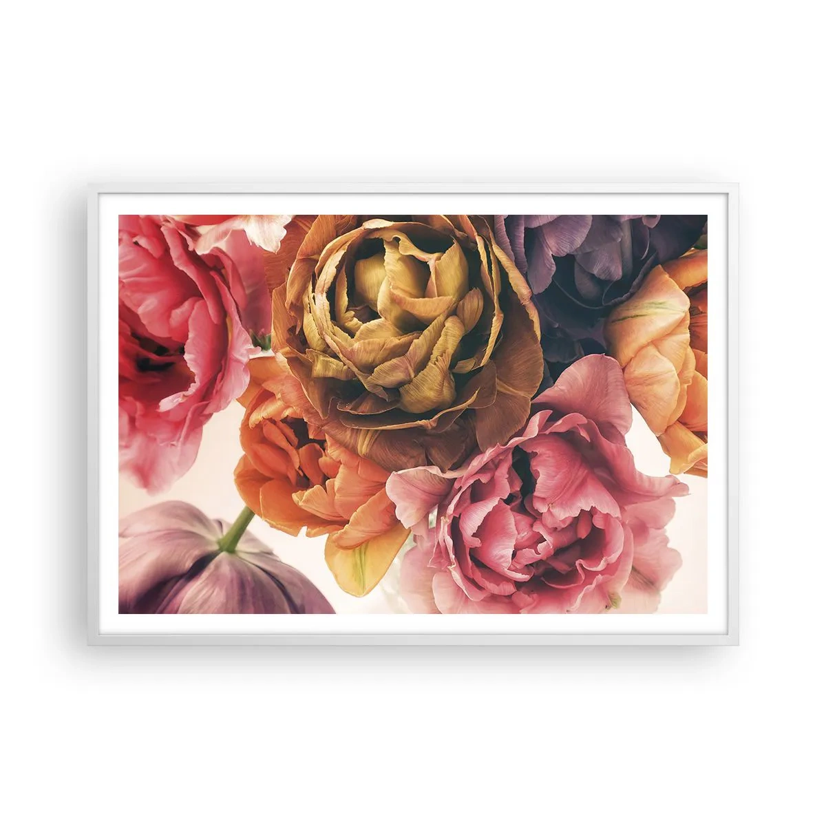 Affiche dans un cadre blanc - Poster - La fête de la vie - 100x70 cm