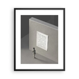 Affiche dans un cadre noir - Poster - Mais où suis-je? - 40x50 cm
