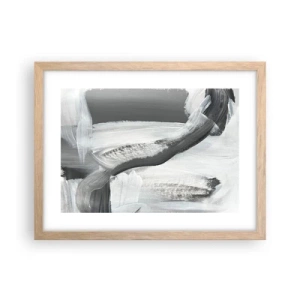 Affiche dans un chêne clair - Poster - Un geste décisif - 40x30 cm