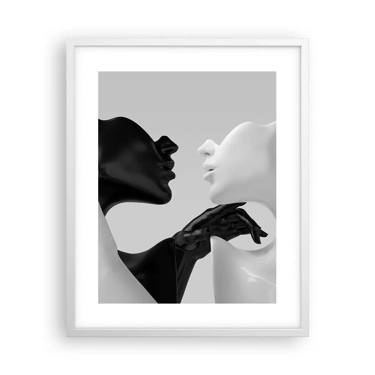 Affiche dans un cadre blanc - Poster - Attraction - désir - 40x50 cm
