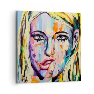 Impression sur toile - Image sur toile - Regarde-la droit dans les yeux - 60x60 cm