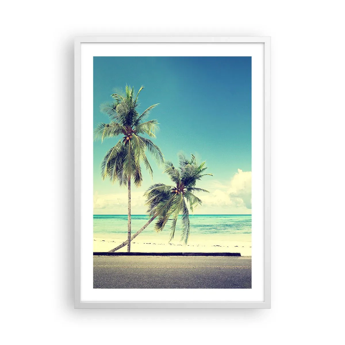 Affiche dans un cadre blanc - Poster - Il est temps de commencer les vacances - 50x70 cm
