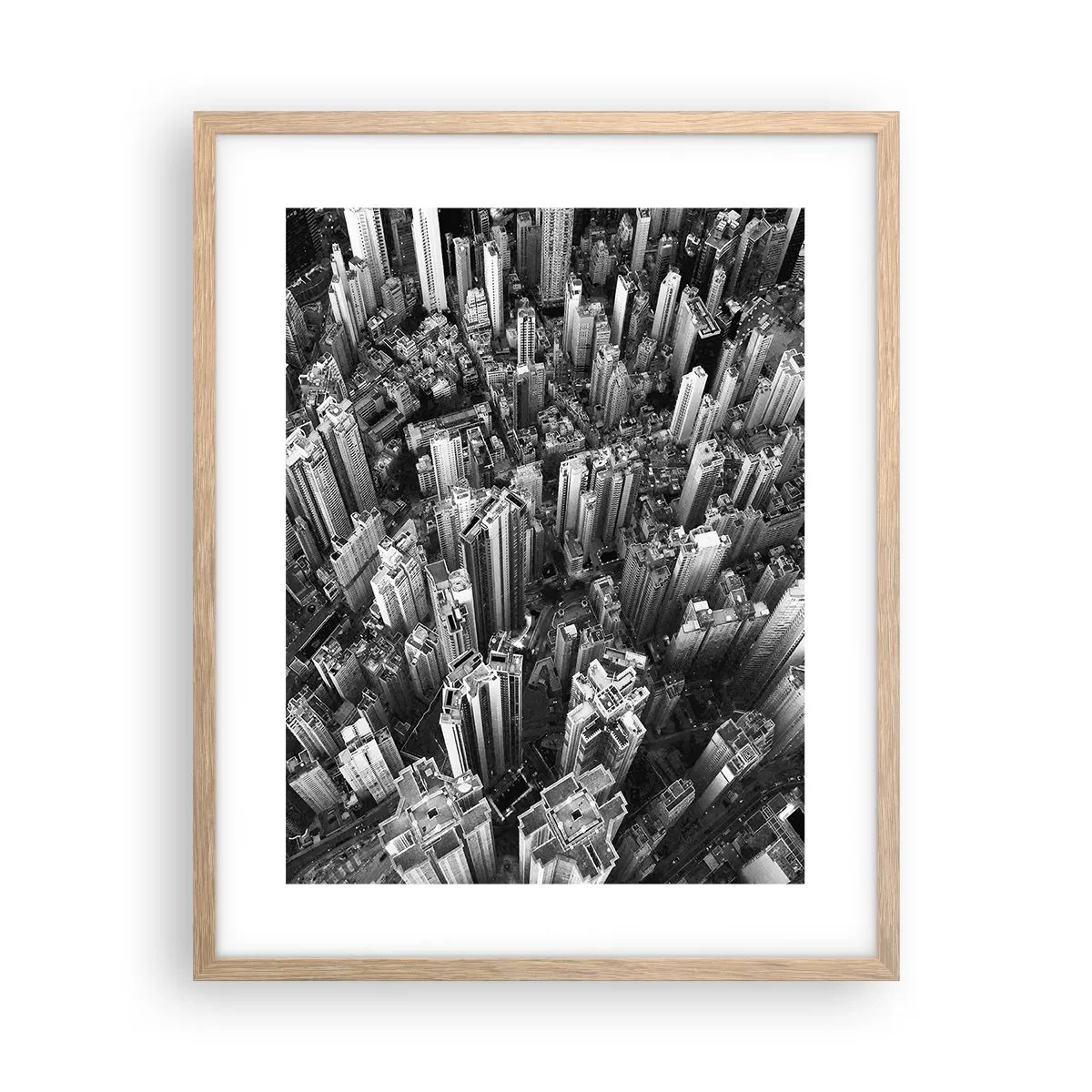 Affiche dans un chêne clair - Poster - Toujours de plus en plus haut - 40x50 cm