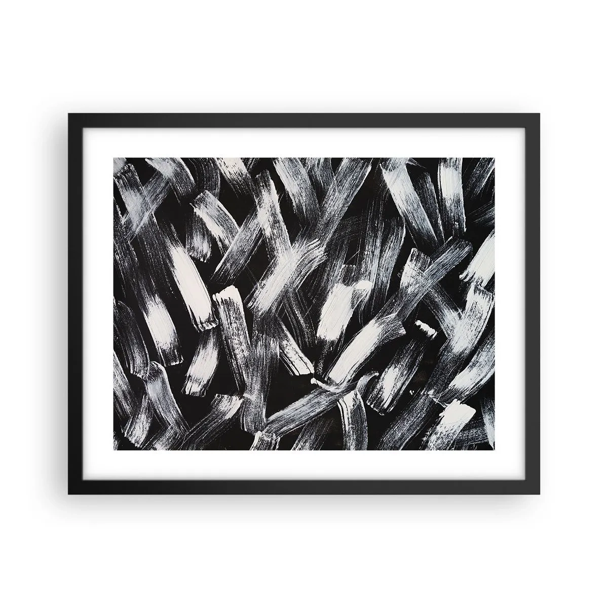 Affiche dans un cadre noir - Poster - L'abstraction dans l'esprit industriel - 50x40 cm