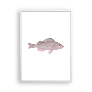 Affiche dans un cadre blanc - Poster - Poisson aux grands yeux - 50x70 cm