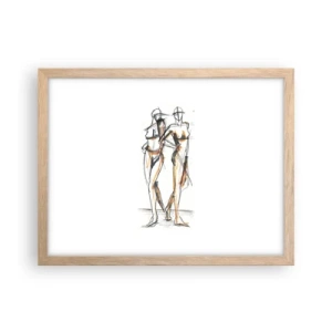 Affiche dans un chêne clair - Poster - Étude de la grâce - 40x30 cm