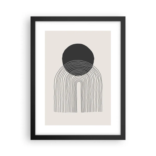 Affiche dans un cadre noir - Poster - Tremblement et confiance - 30x40 cm