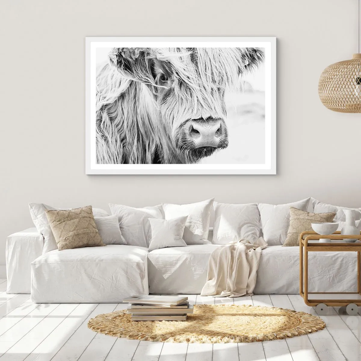 Affiche dans un cadre blanc - Poster - Sauvagerie écossaise - 100x70 cm