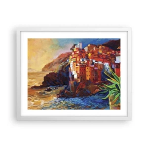 Affiche dans un cadre blanc - Poster - Climats italien - 50x40 cm