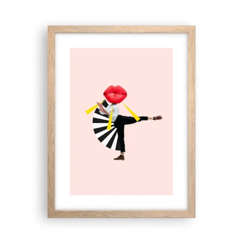 Affiche dans un chêne clair - Poster - Pop-art surréaliste - 30x40 cm