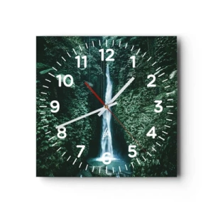 Horloge murale - Pendule murale - Fontaine tropicale - 30x30 cm