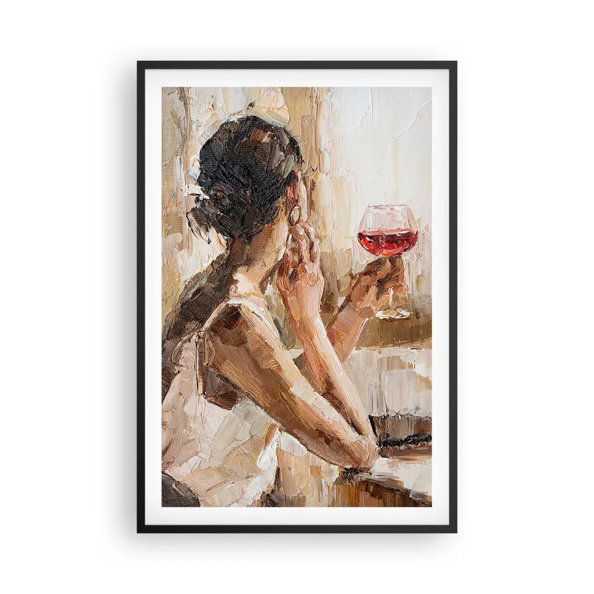 Affiche dans un cadre noir - Poster - Le goût d'un bon moment - 61x91 cm