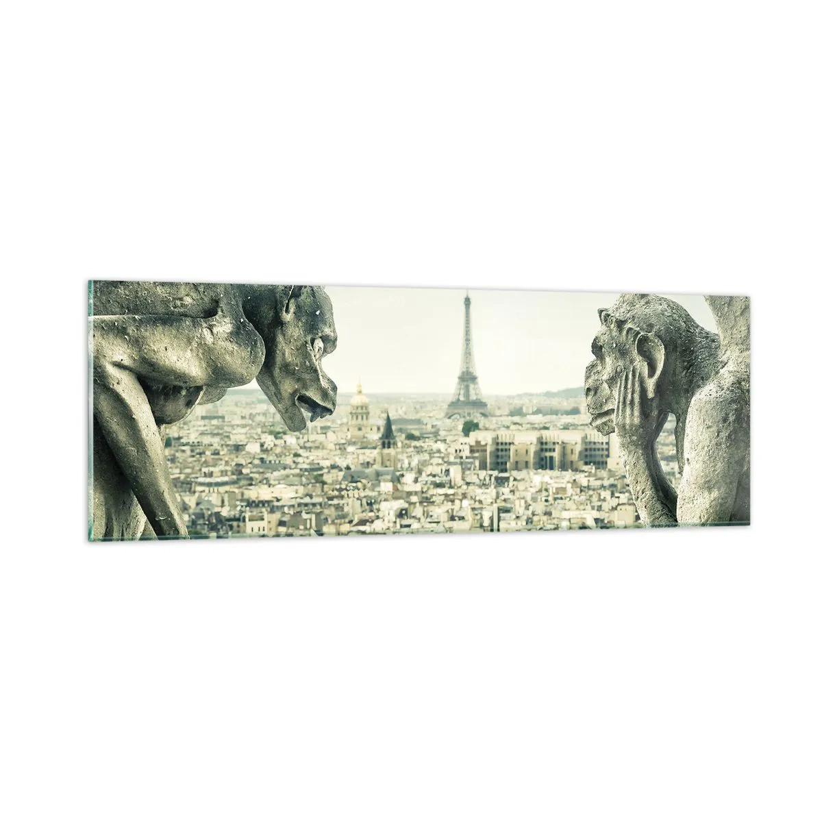 Impression sur verre - Image sur verre - Bavardage parisien - 90x30 cm