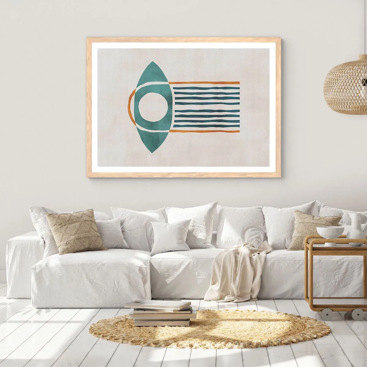 Affiche dans un chêne clair - Poster - Signes et rituels - 91x61 cm