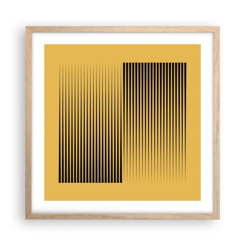 Affiche dans un chêne clair - Poster - Cadre opposé - 50x50 cm