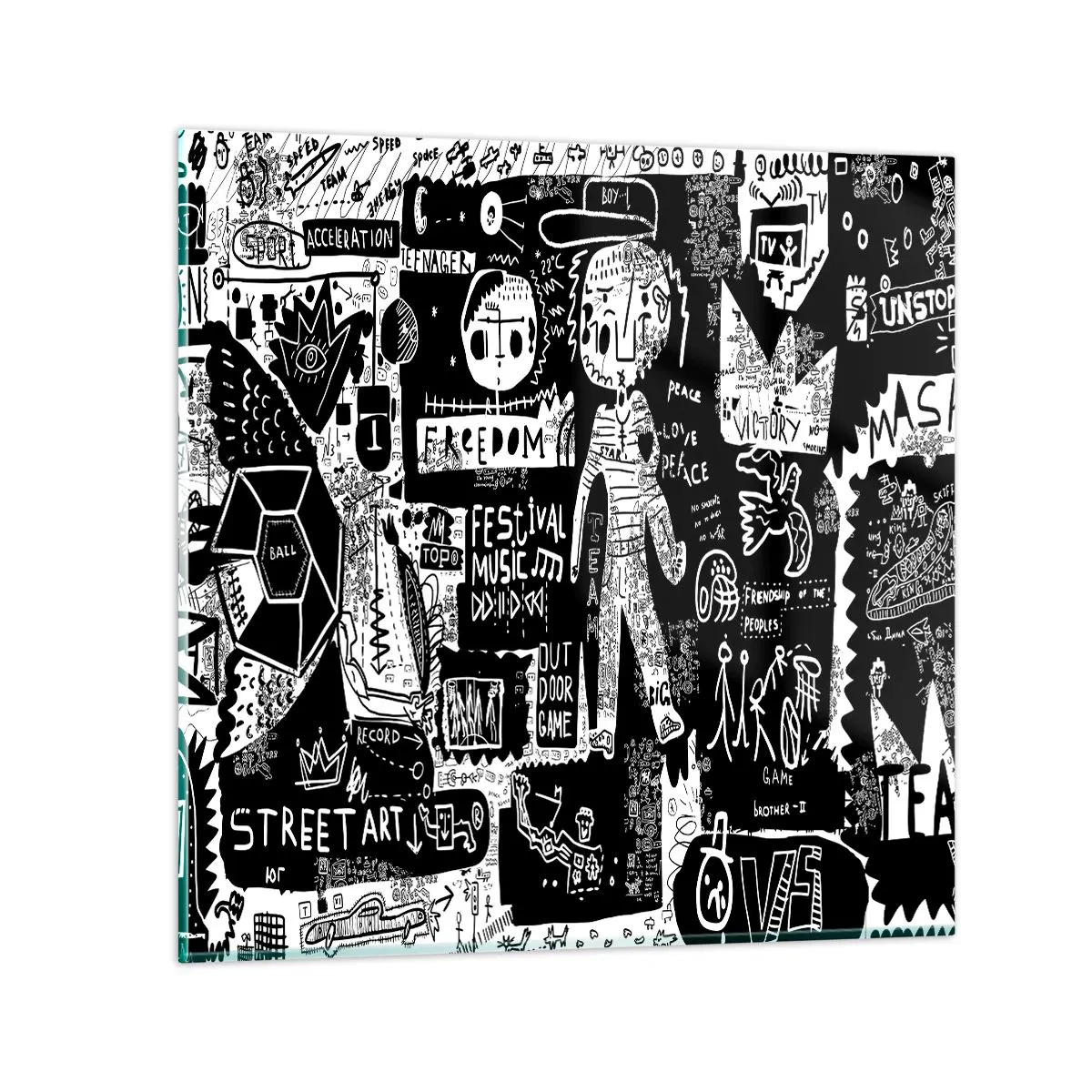 Impression sur verre - Image sur verre - Jeunesse spirituelle de loi et de joie - 70x70 cm