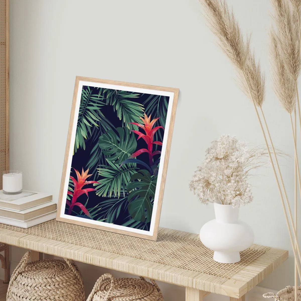 Affiche dans un chêne clair - Poster - immergé dans la nature - 30x40 cm