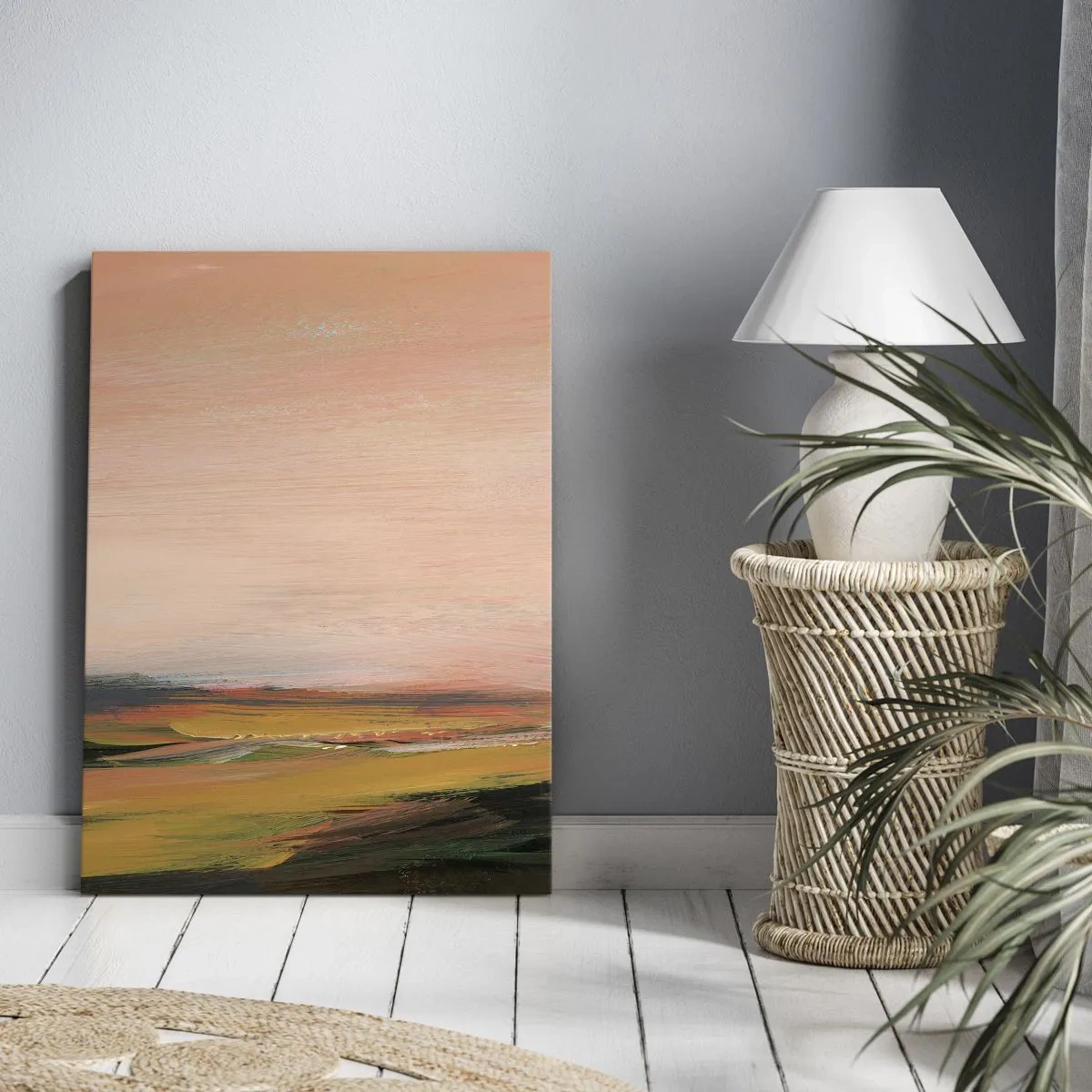 Impression sur toile - Image sur toile - Dans les tons de roses - 65x120 cm