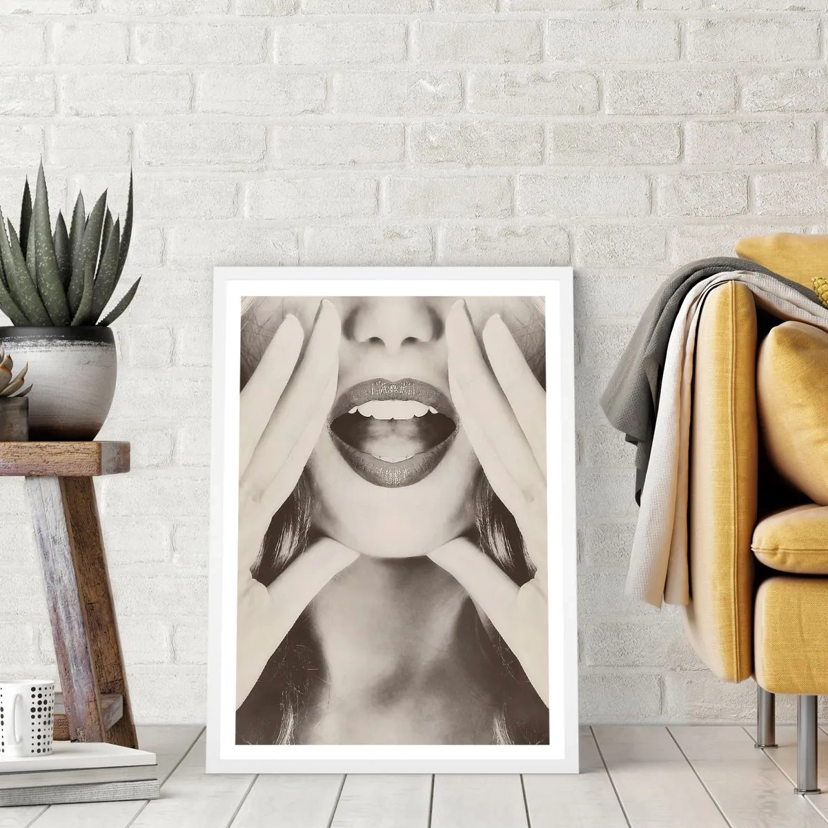 Affiche dans un cadre blanc - Poster - J'arrive! - 50x70 cm