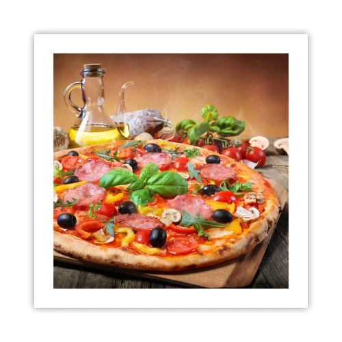 Affiche - Poster - Avec une vraie saveur italienne - 50x50 cm