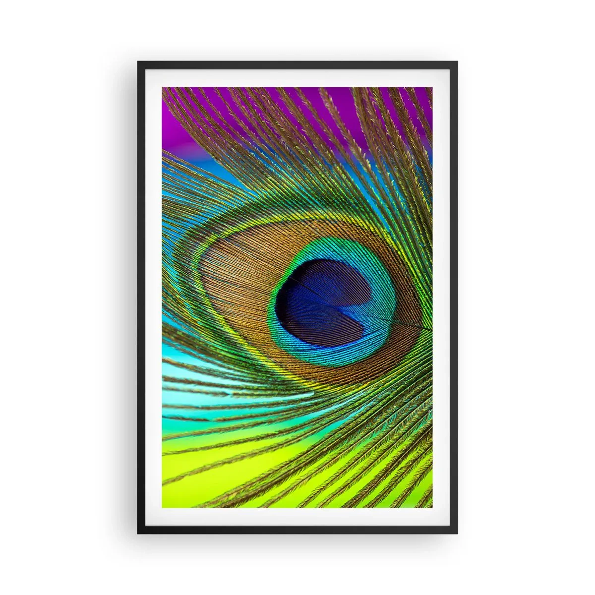 Affiche dans un cadre noir - Poster - Les yeux dans les yeux - 61x91 cm