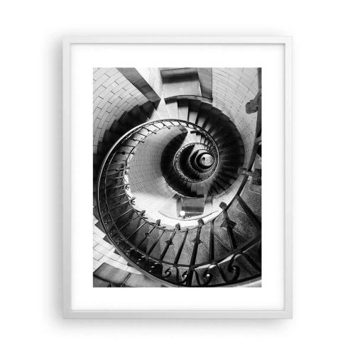 Affiche dans un cadre blanc - Poster - De plus en plus haut - 40x50 cm
