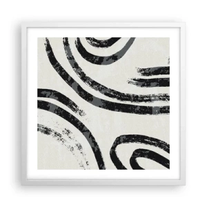 Affiche dans un cadre blanc - Poster - À moitié arrêté - 50x50 cm