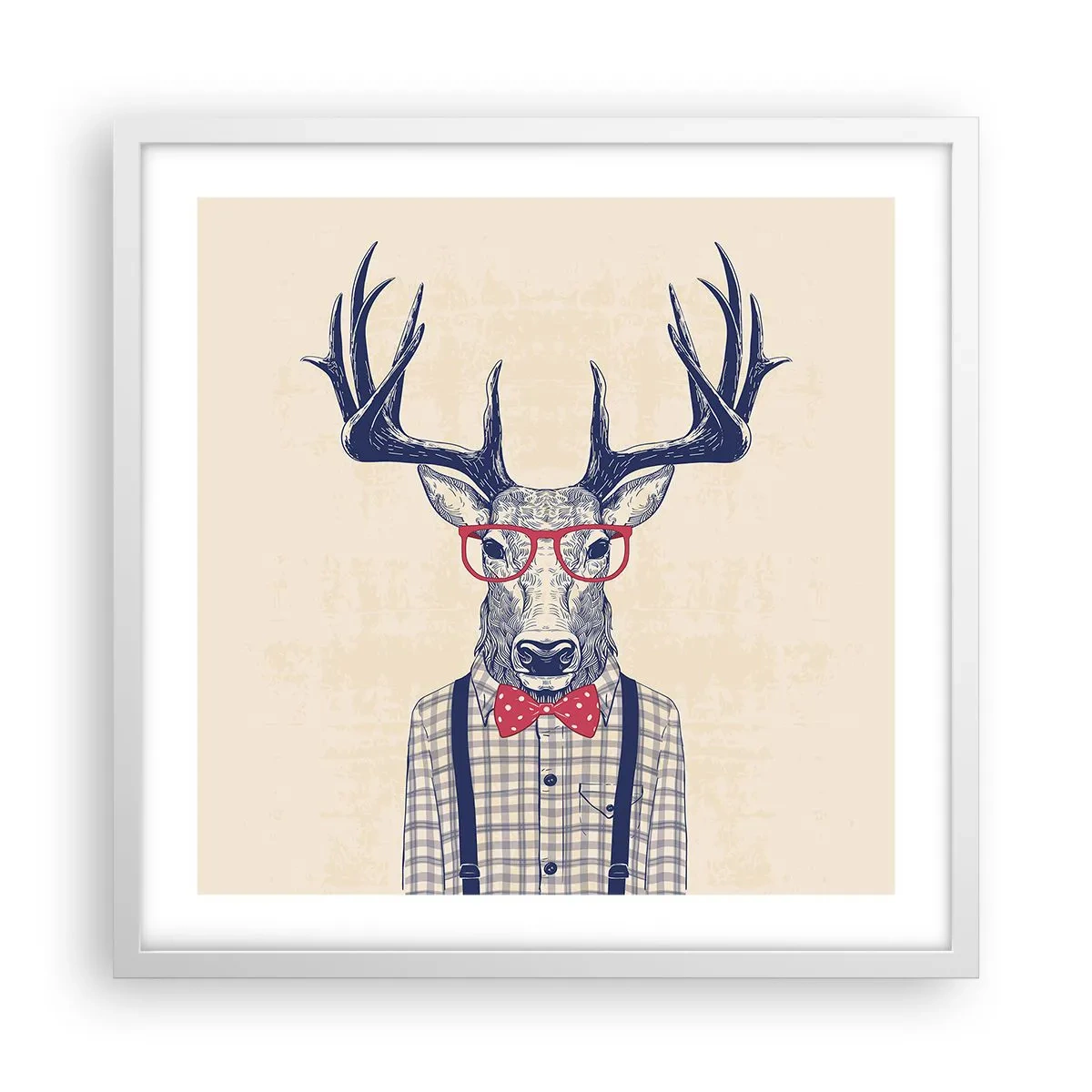 Affiche dans un cadre blanc - Poster - Une extravagance amusante - 50x50 cm