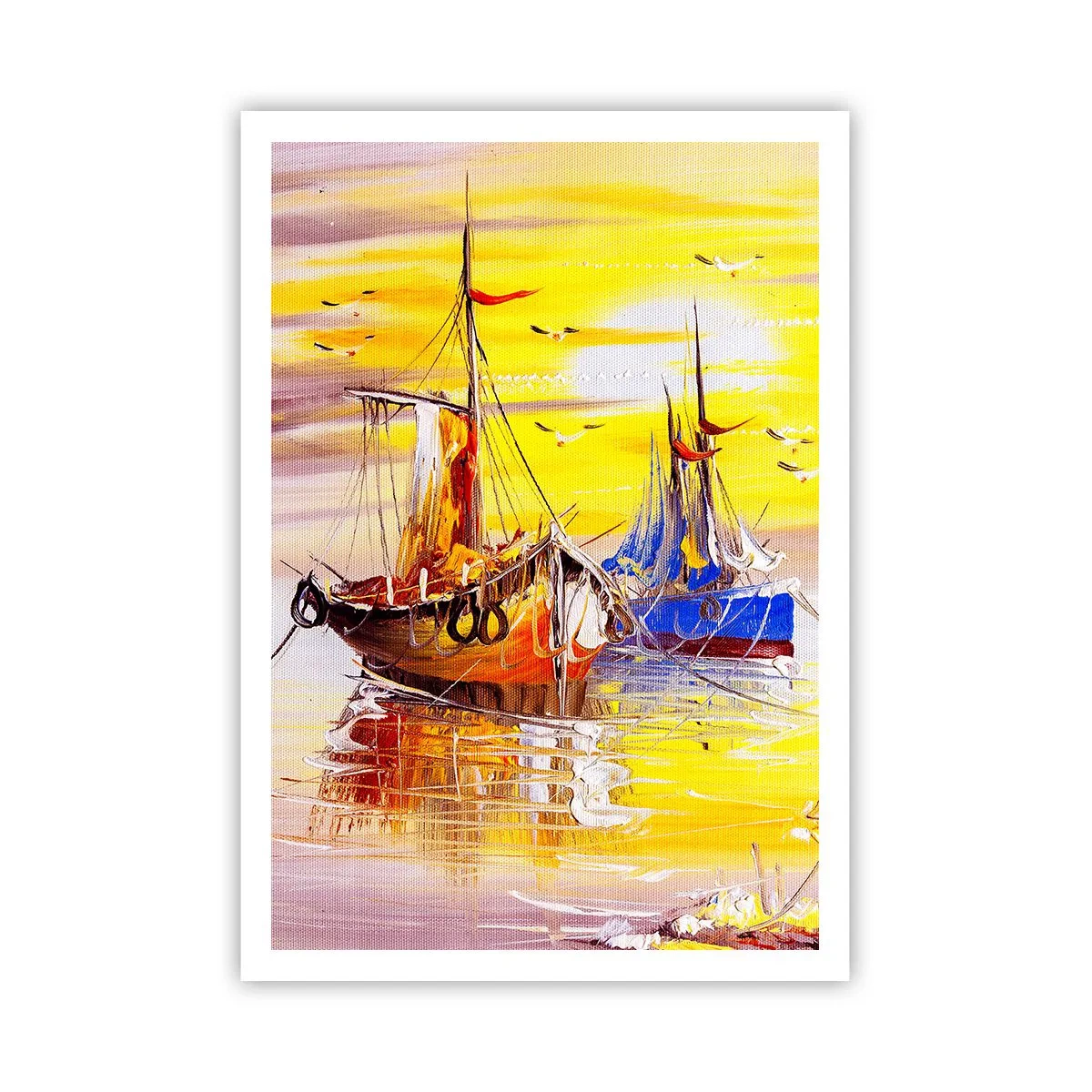 Affiche - Poster - Un repos bien mérité au port - 70x100 cm
