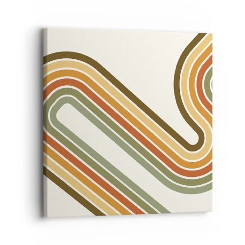 Impression sur toile - Image sur toile - En zig zag vers le but - 30x30 cm