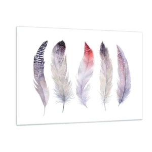 Impression sur verre - Image sur verre - Délicat comme un brouillard multicolore - 120x80cm - Délicat comme un brouillard multicolore - Décoration murale moderne pour le salon et la chambre ARTTOR