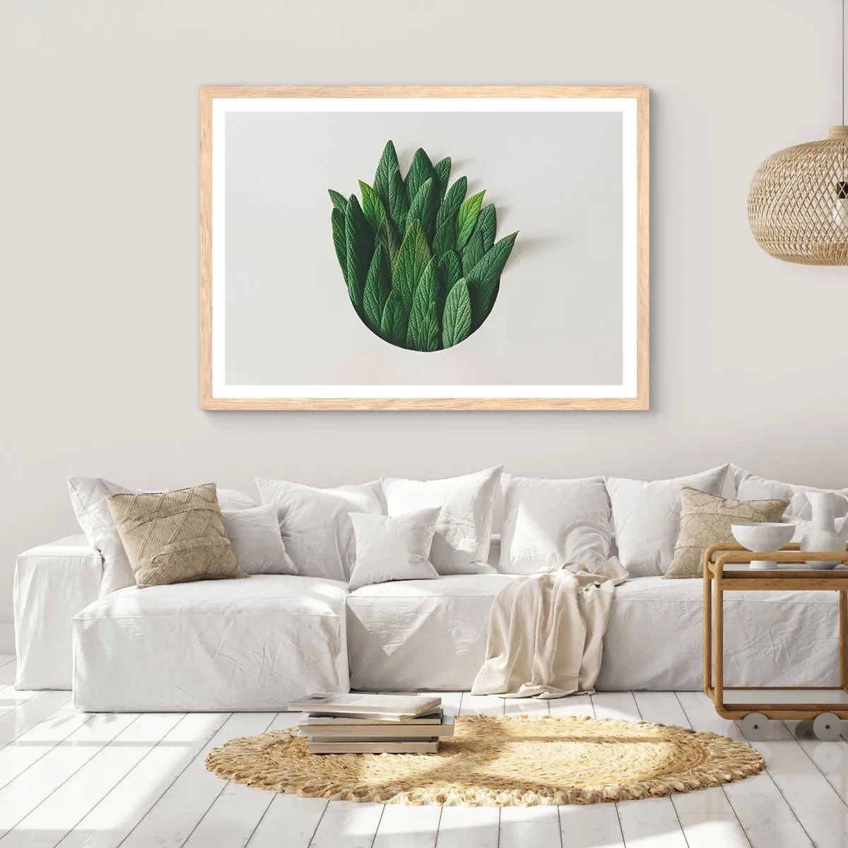 Affiche dans un chêne clair - Poster - Curiosité sans retenue - 50x40 cm