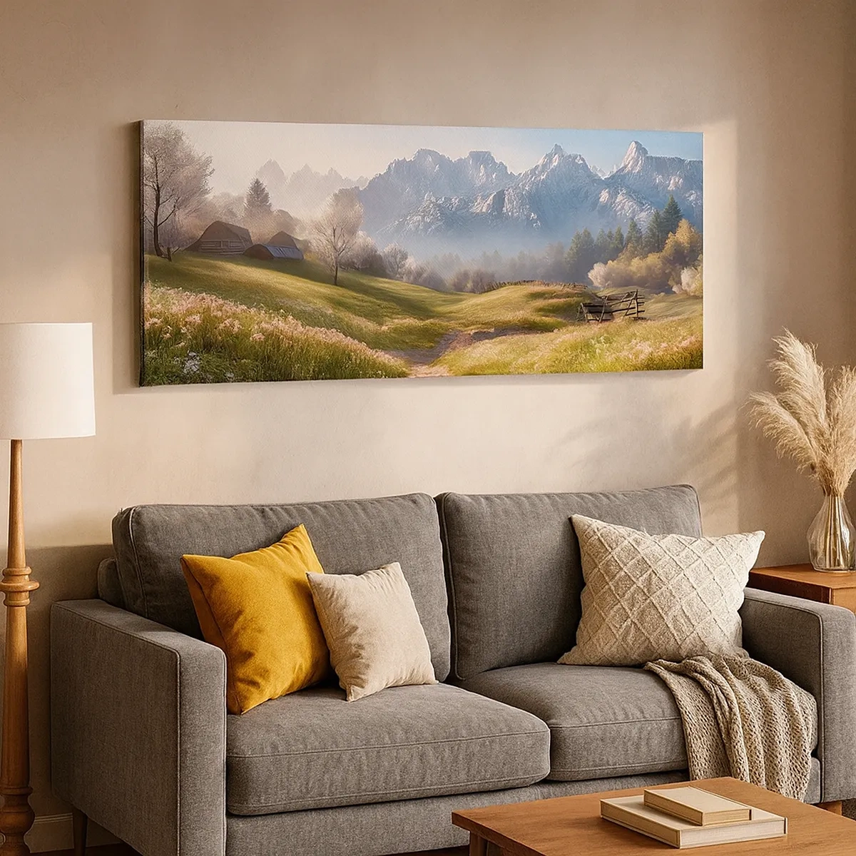 Impression sur toile - Image sur toile - Vallée idyllique - 30x30 cm