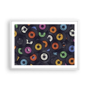 Affiche dans un cadre blanc - Poster - Couleurs des classiques - 70x50 cm